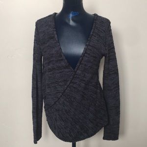 Free people knit wrap blouse